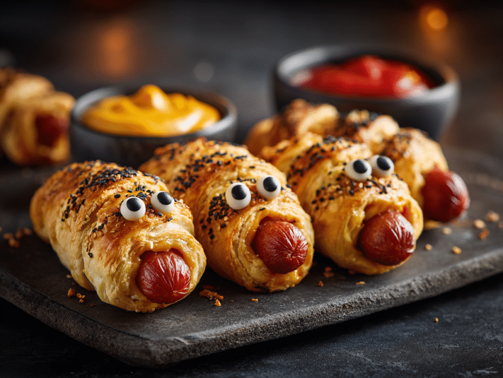 Delicious Spooky Halloween Sausage Snacks served in a rustic bowl – easy slow cooker dinner