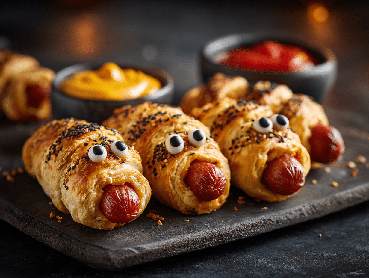 Delicious Spooky Halloween Sausage Snacks served in a rustic bowl – easy slow cooker dinner