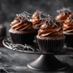 Kids enjoying Spiderweb Cupcakes at a Halloween party