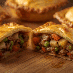 Beef Hand Pies, deep golden, party‑ready.