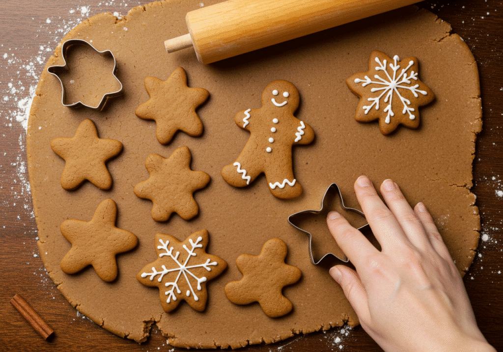 Step by step Soft Gingerbread Cookies
