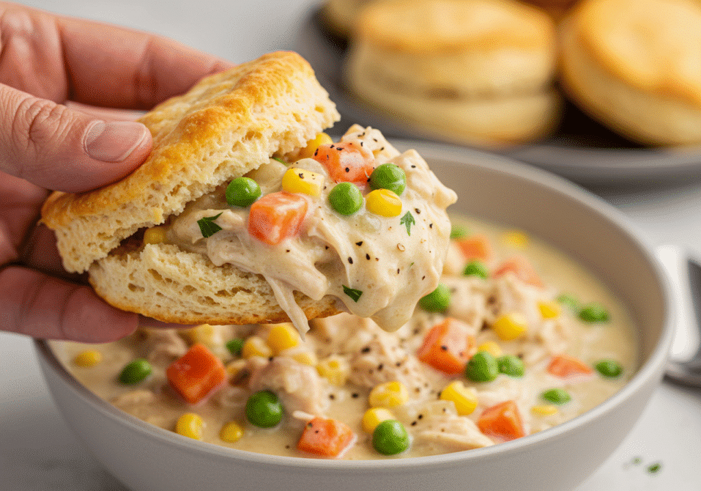 Chicken Pot Pie Crockpot: crockpot chicken pot pie.