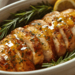 Alt Text: Skillet zesty rosemary lemon chicken with glossy herb sauce and citrus slices (96 chars)​