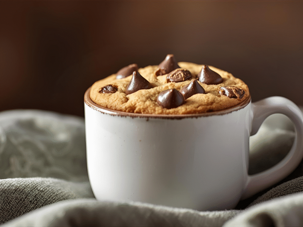 Chocolate Chip Mug Cookie, Best Mug Cookie Recipe, Cookie In A Mug, Microwavable Cookie single serve.​​