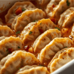 Healthy baked dumplings vegan with hidden veggies.
