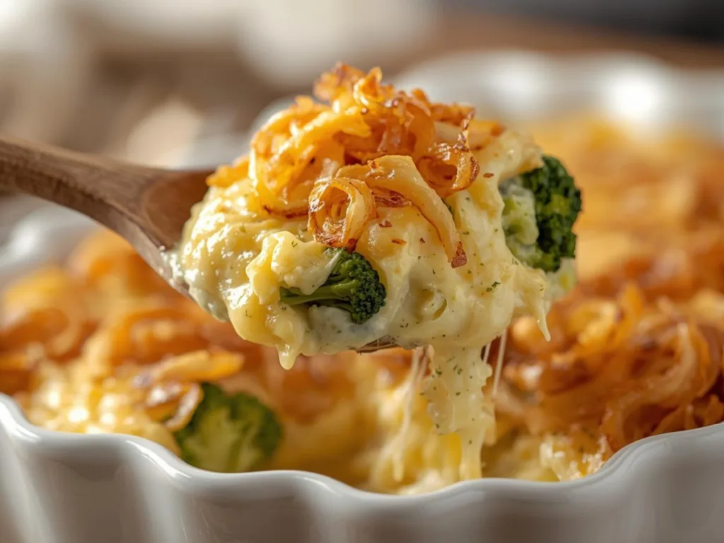 Homemade Broccoli Casserole With French Fried Onions