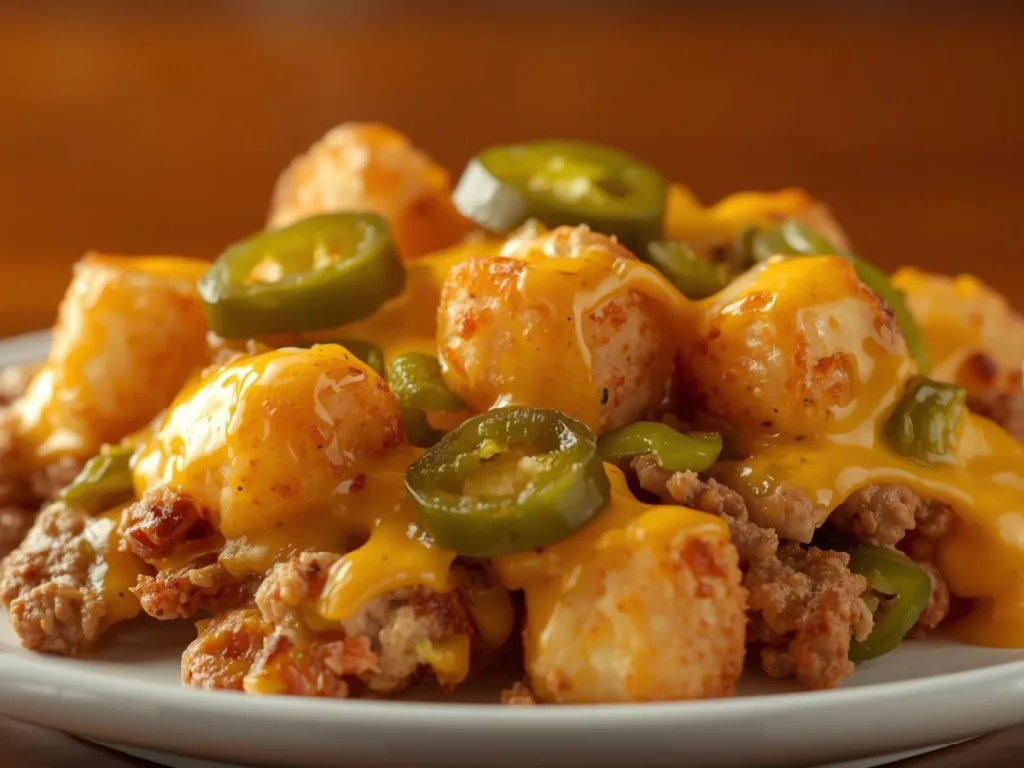 Cheesy Ground Beef & Tater Tot Casserole