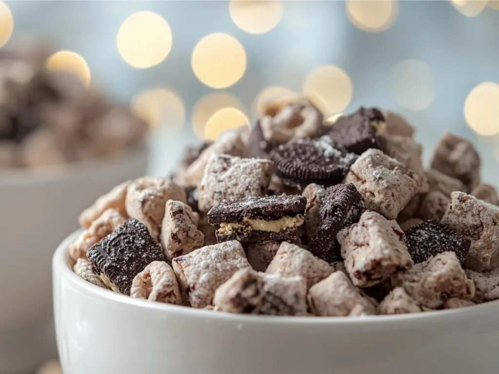 Cookies and Cream Puppy Chow bowl