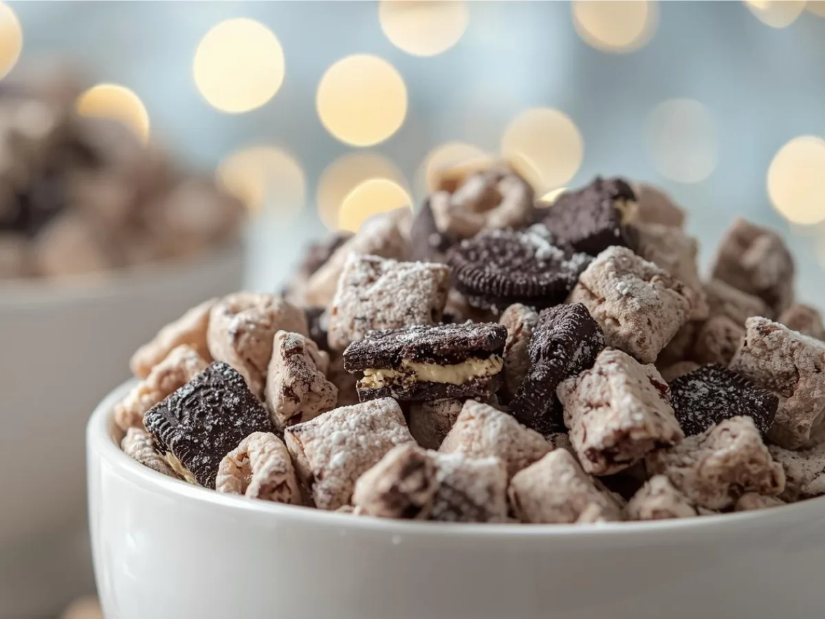 Cookies and Cream Puppy Chow bowl