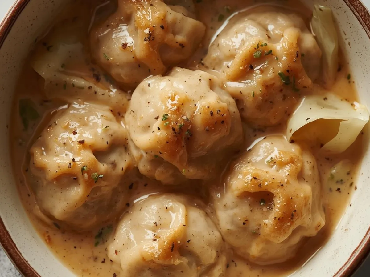German Cabbage and Dumplings platter.