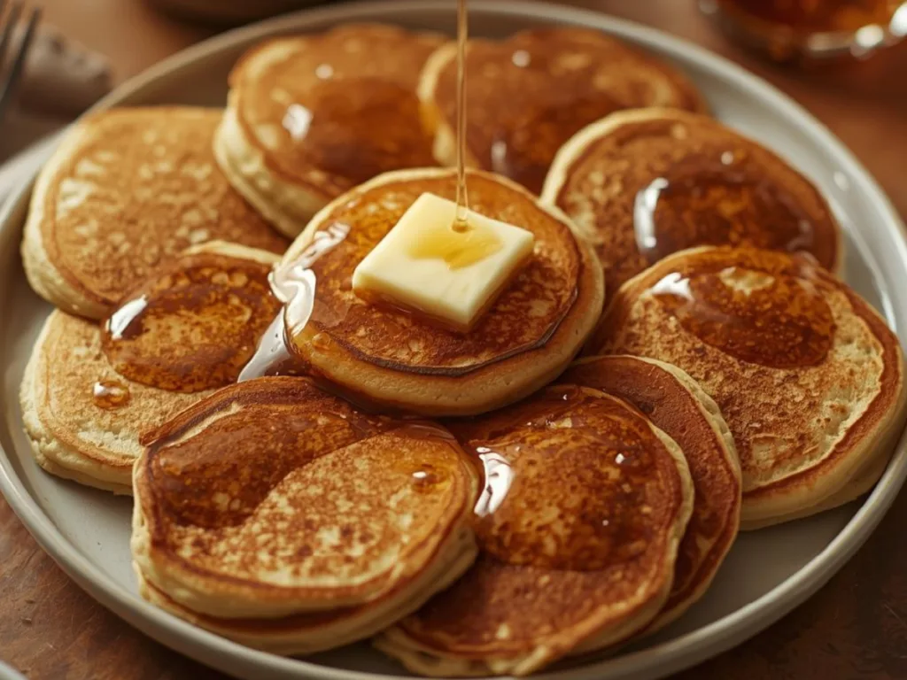 Fluffy buttermilk pancakes stack