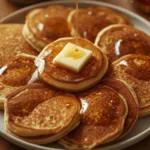 Fluffy buttermilk pancakes stack