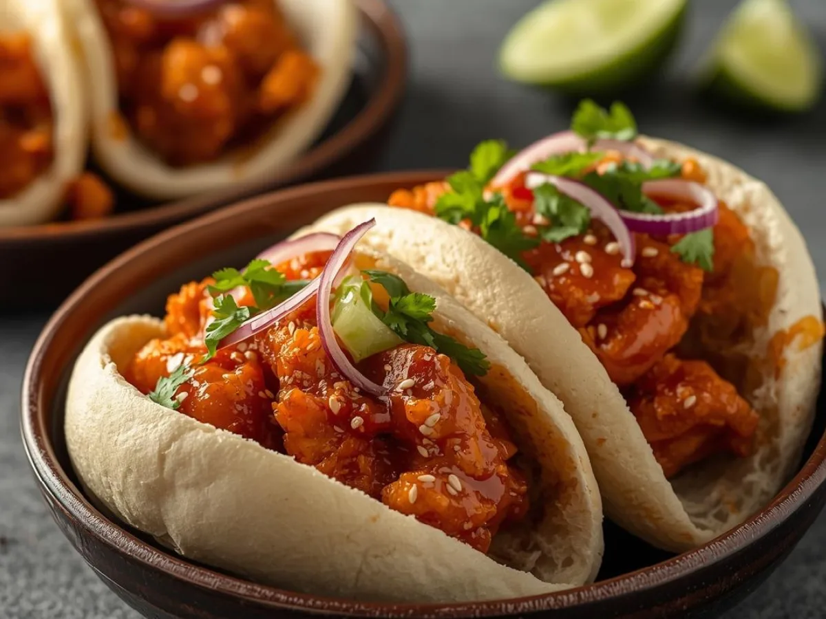 Korean Chicken Bao Buns