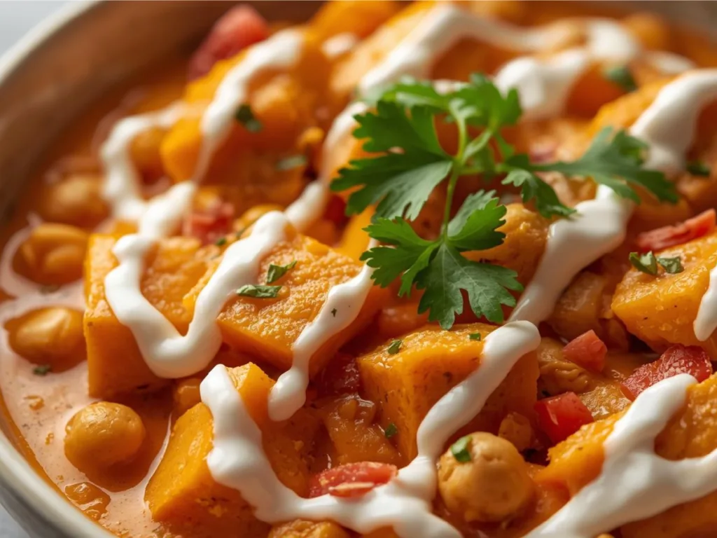 Sweet Potato and Chickpea Curry with lime