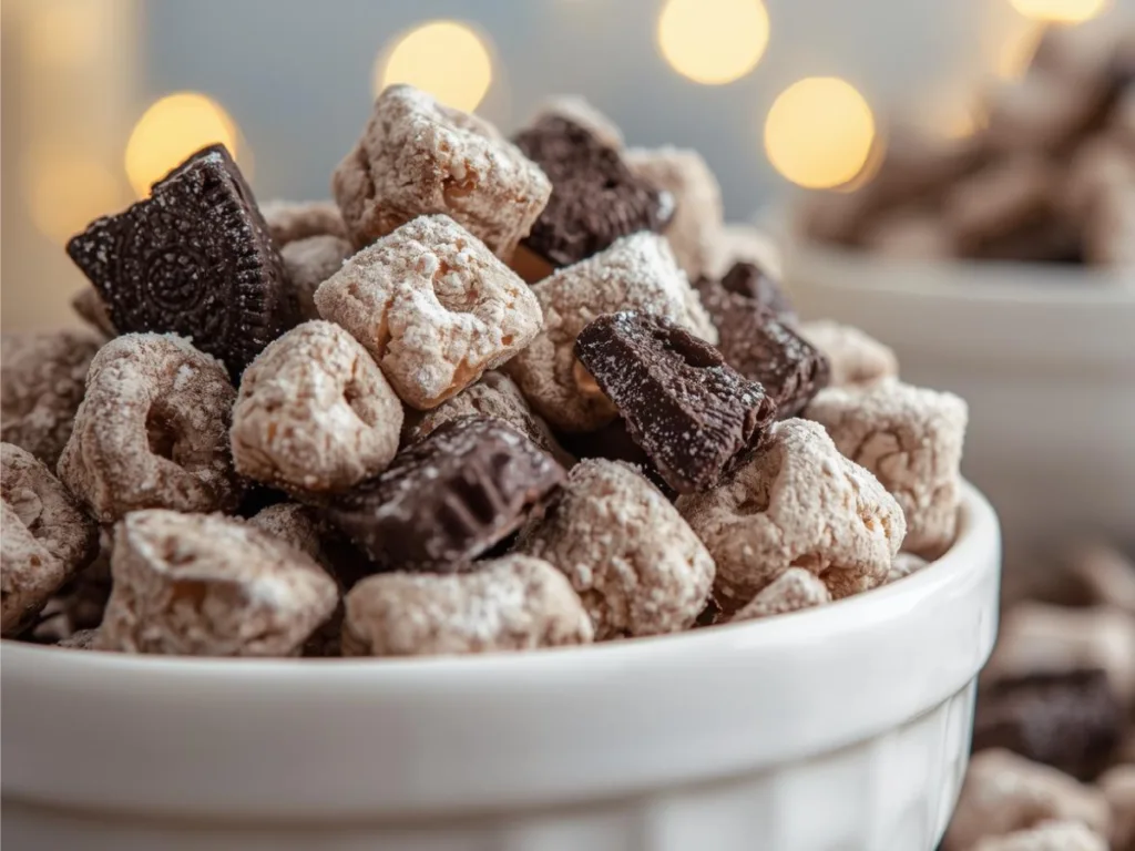 Oreo Muddy Buddies on a table