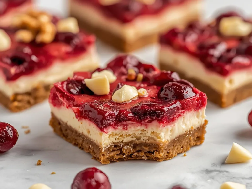 Festive Cranberry Bliss Bars