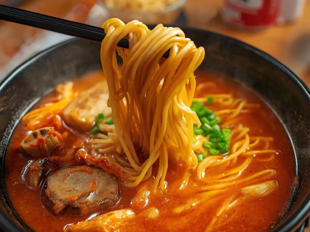 One-pot Korean Army Stew Recipe with beef brisket.