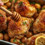 Honey Harissa Chicken bowl with grains