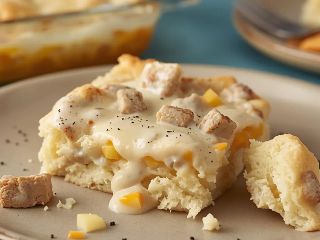 Sausage Gravy Biscuit Casserole Eggs