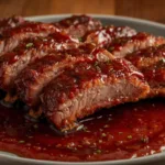 Meat In Crockpot being shredded for BBQ