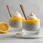 Healthy Lemon Curd Chia Pudding breakfast.