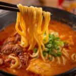 Korean Army Stew Recipe with tofu and kimchi.