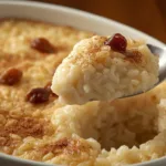 Creamy rice pudding