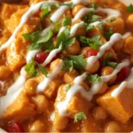 Indian Chickpea Curry With Rice and sweet potatoes.