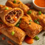 Voodoo egg rolls with sweet chili sauce