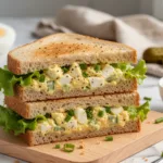 Hand holding sandwich