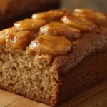 Banana Bread Caramel Topping close-up.