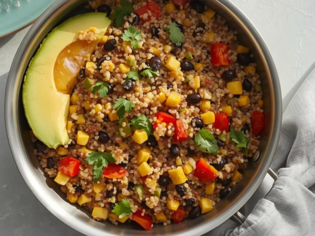 Vegetarian Mexican Quinoa Veggie One-Pot