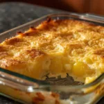 Pineapple Cream Cheese Cobbler with ice cream,