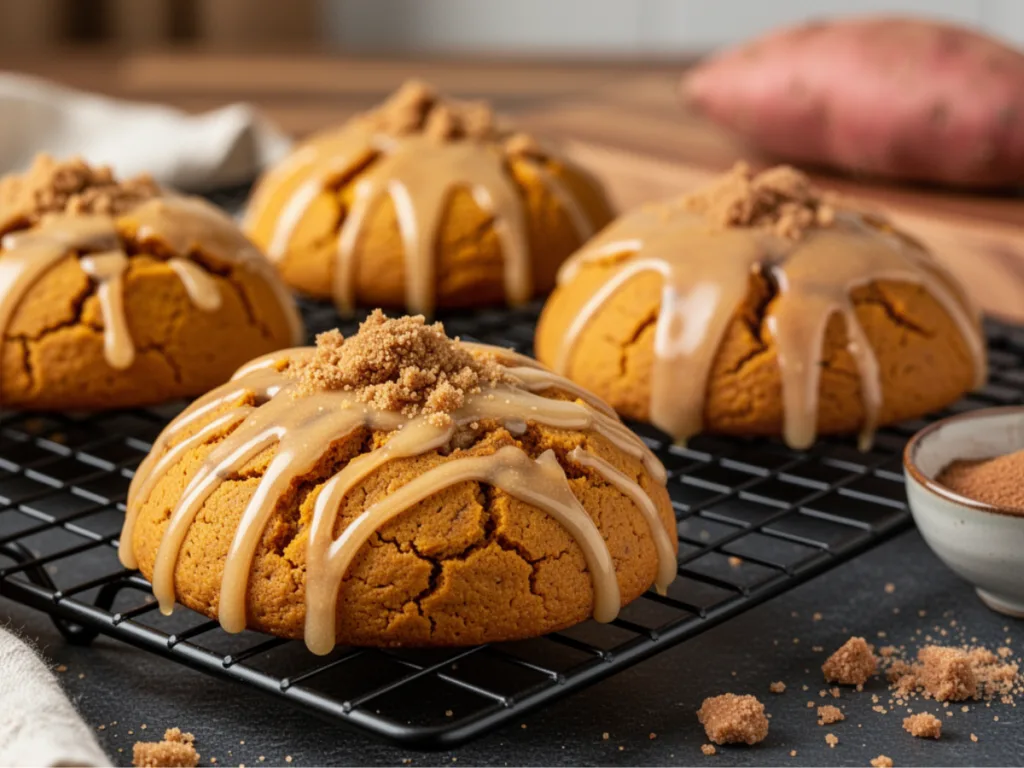 Gourmet Sweet Potato Honeybun Cookies for fall.