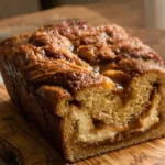 Caramel Cream Cheese Bread loaf.