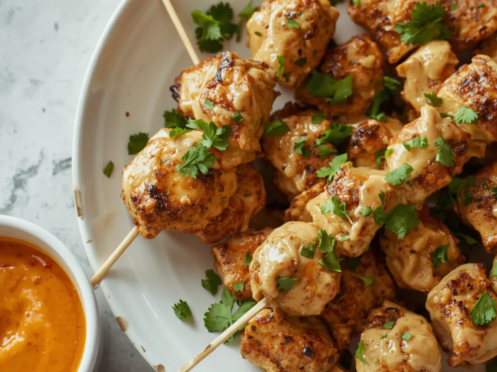 Bang-Bang Chicken appetizer with dipping sauce