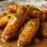 Best fry chicken recipe results on a tray.