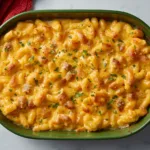 Baked Mac and Cheese with Cottage Cheese close-up