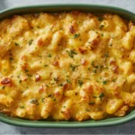 Golden Baked Mac N Cheese crust